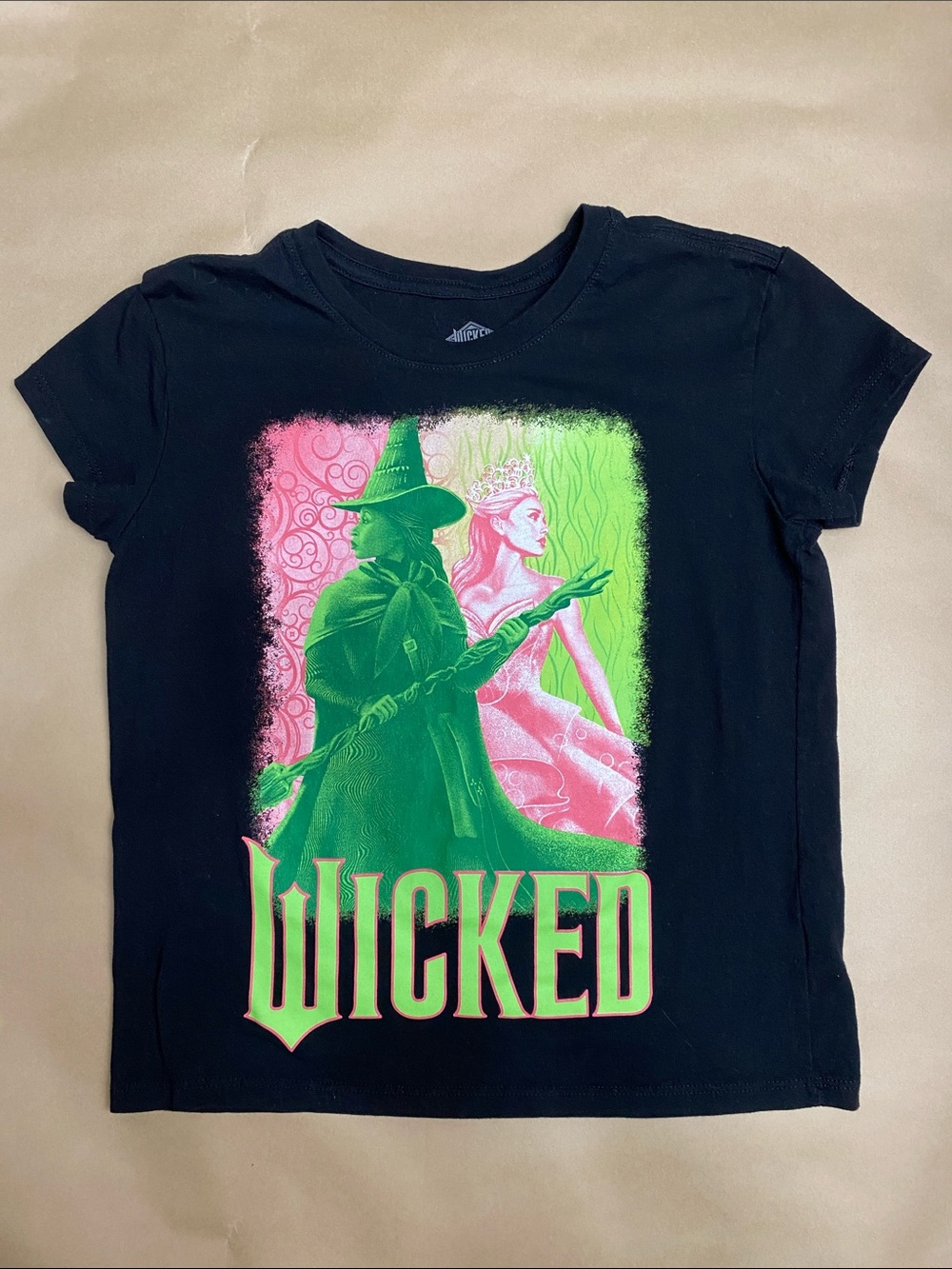 Wicked Graphic Kids Tee - Black with Neon Pink & Neon Green